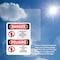 Signmission Restricted Area Authorized Employees Only Danger Sign, Vinyl Decal, 7in W x 10in L, 2PK OS-2PACK-DS-D-710-VS-1548 - alternate 5